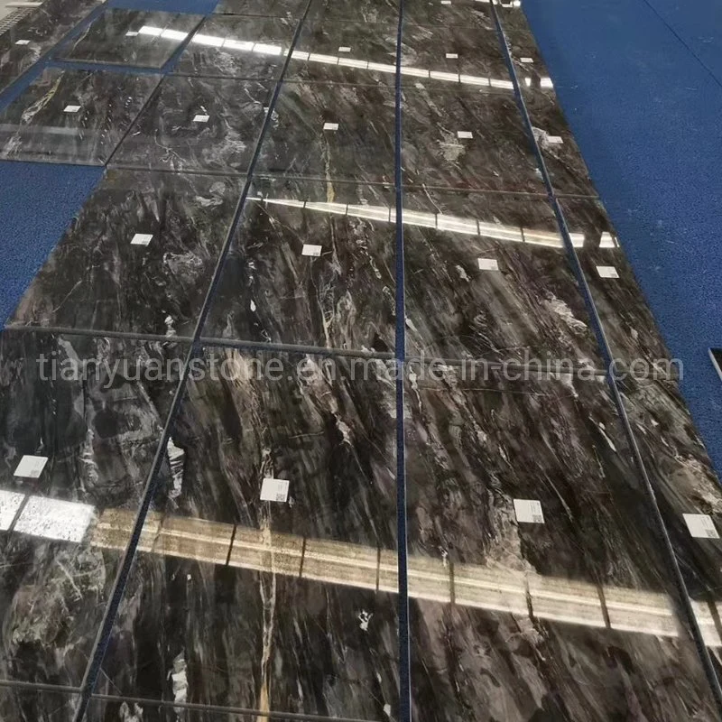 China Silver Portoro Marble Slab Black and White Marble Tiles Chinese Marble