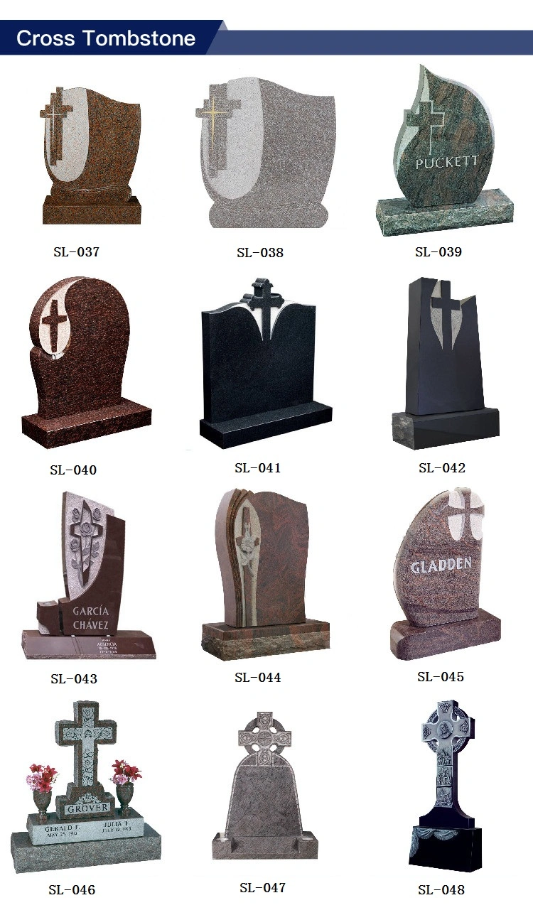 China Monument Factory G664/Shanxi Black/G603/Aurora/G654/Multicolor Red Granite/Marble Stone European Style Carving Angel Cemetery Headstone/Tombstone